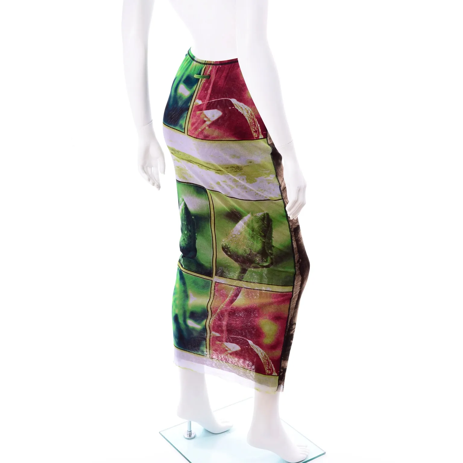 1990s Jean Paul Gaultier Maxi Skirt w/ Iconography & Nature Patchwork