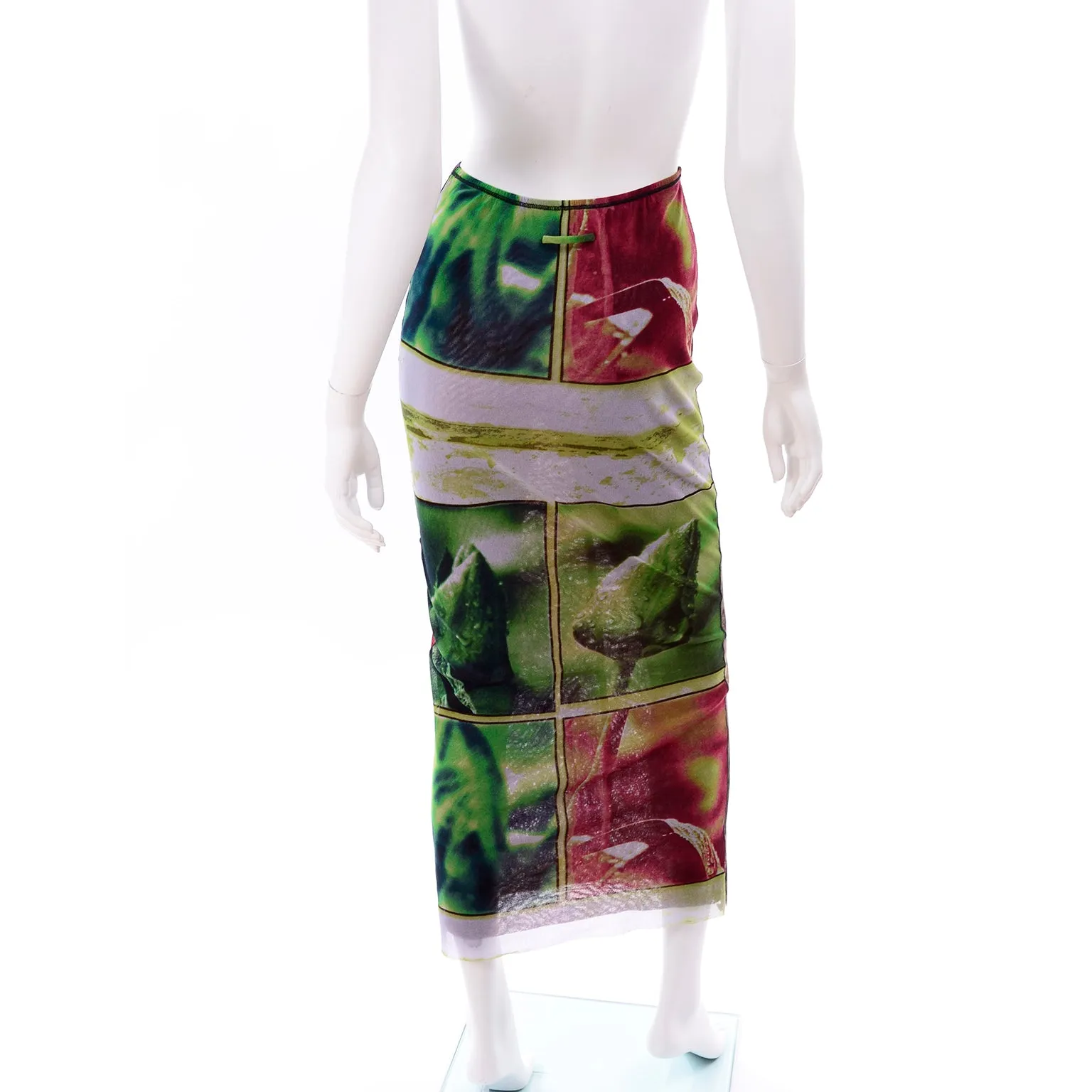 1990s Jean Paul Gaultier Maxi Skirt w/ Iconography & Nature Patchwork