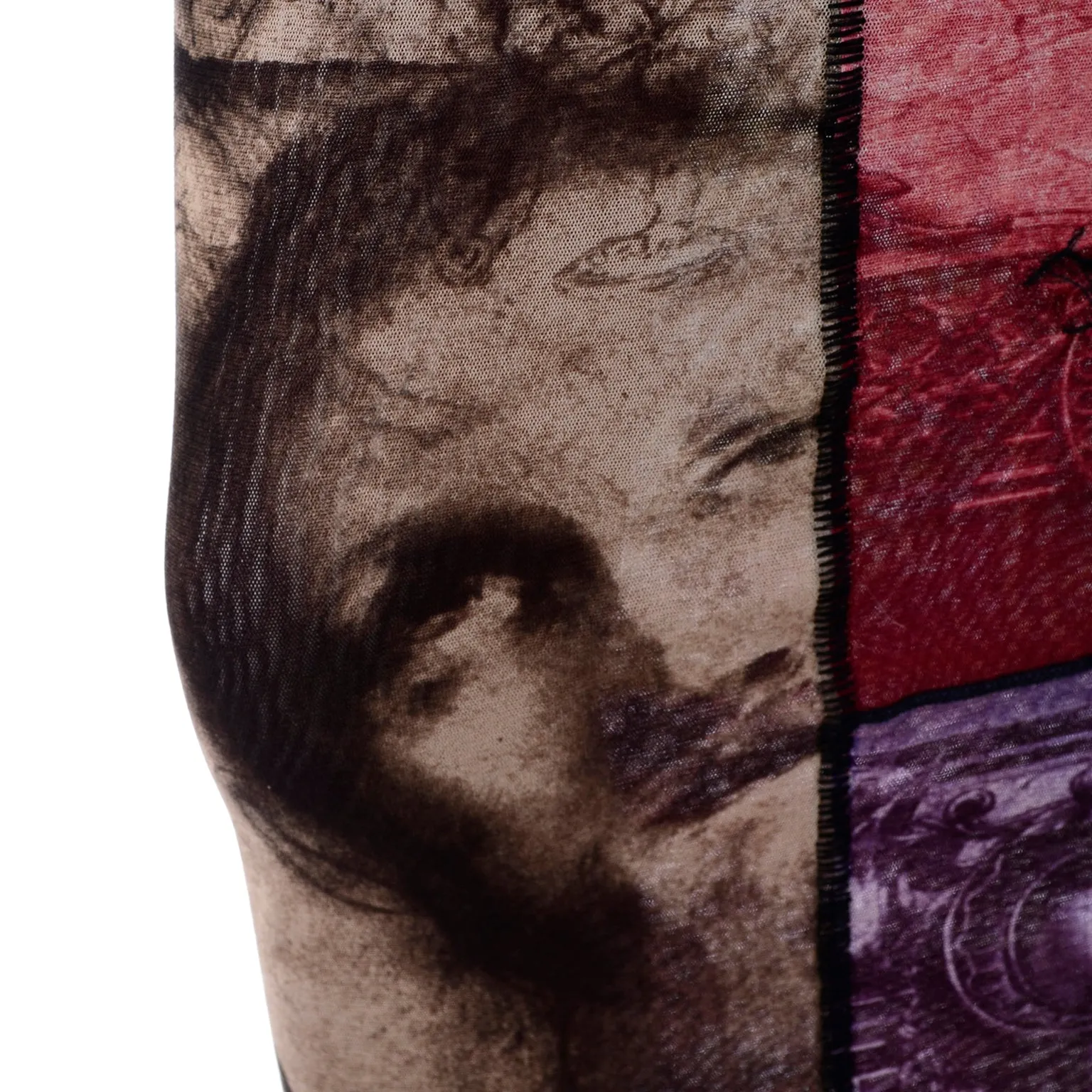 1990s Jean Paul Gaultier Maxi Skirt w/ Iconography & Nature Patchwork