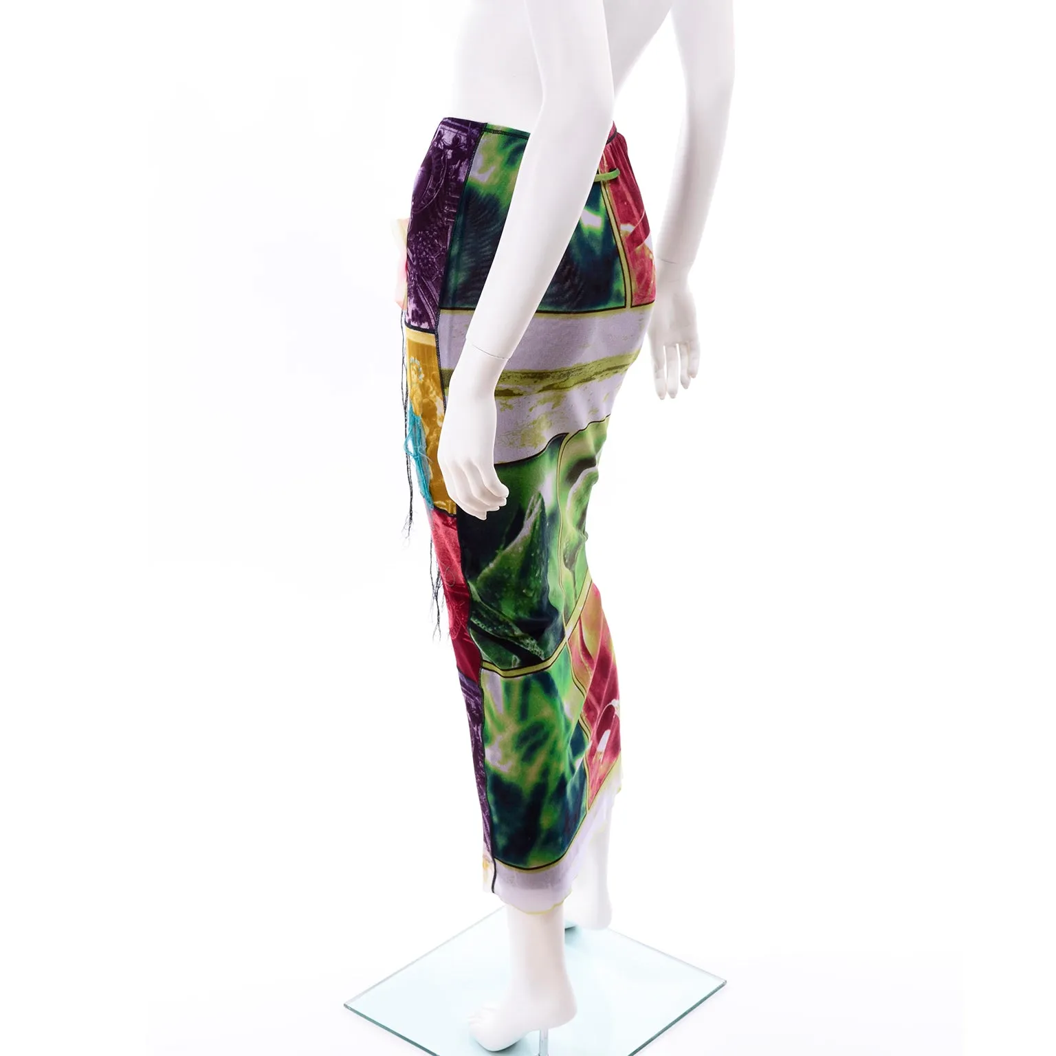 1990s Jean Paul Gaultier Maxi Skirt w/ Iconography & Nature Patchwork