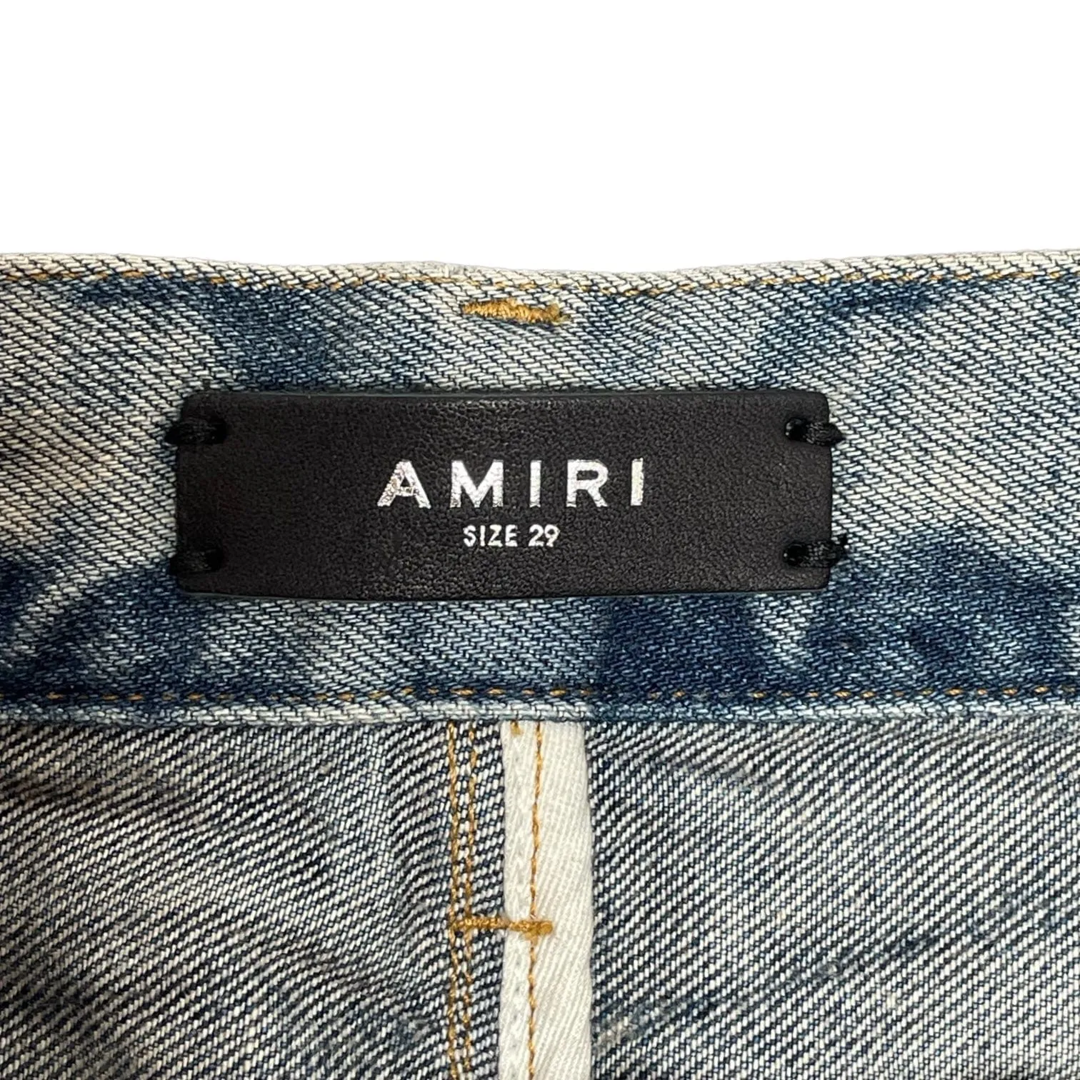 Amiri Varsity Tiger Straight Jeans Vintage Indigo Pre-Owned