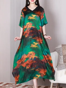 Angel Of Love V-neck Middle Waist A-line Dress