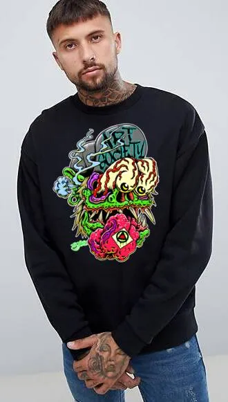 Art Society MONSTER DROP SWEATER BLACK