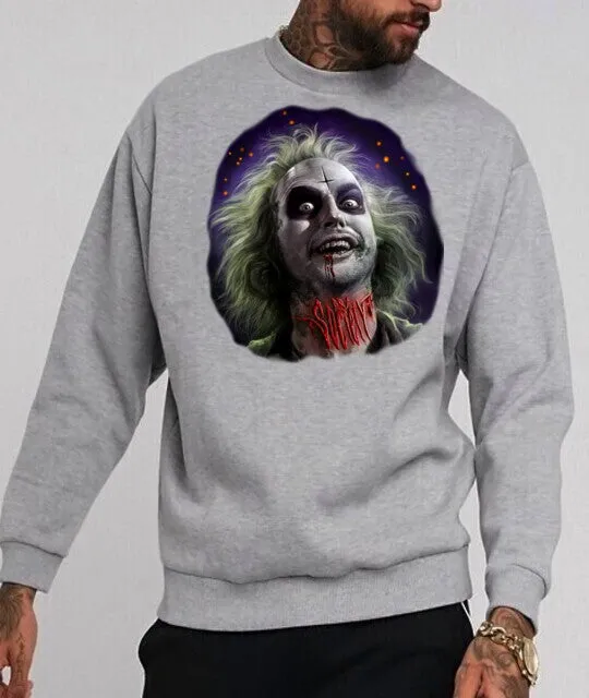 Art Society x Retro Kings BEETLEJUICE CREW SWEATER GREY