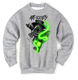 Art Society x Retro Kings PLAGUE DOCTOR CREW SWEATER GREY