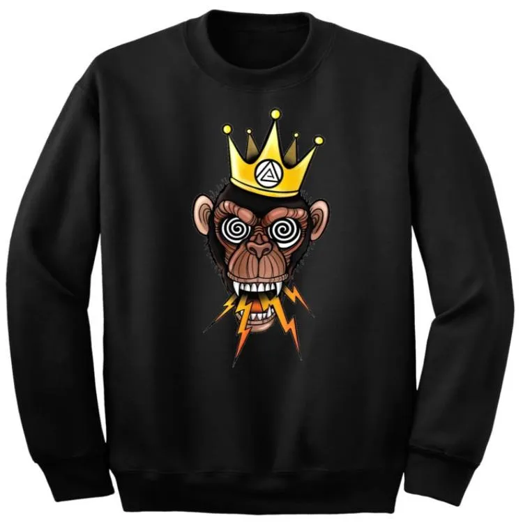 Art Society x Retro Kings THE MAD KING CREW SWEATER BLACK