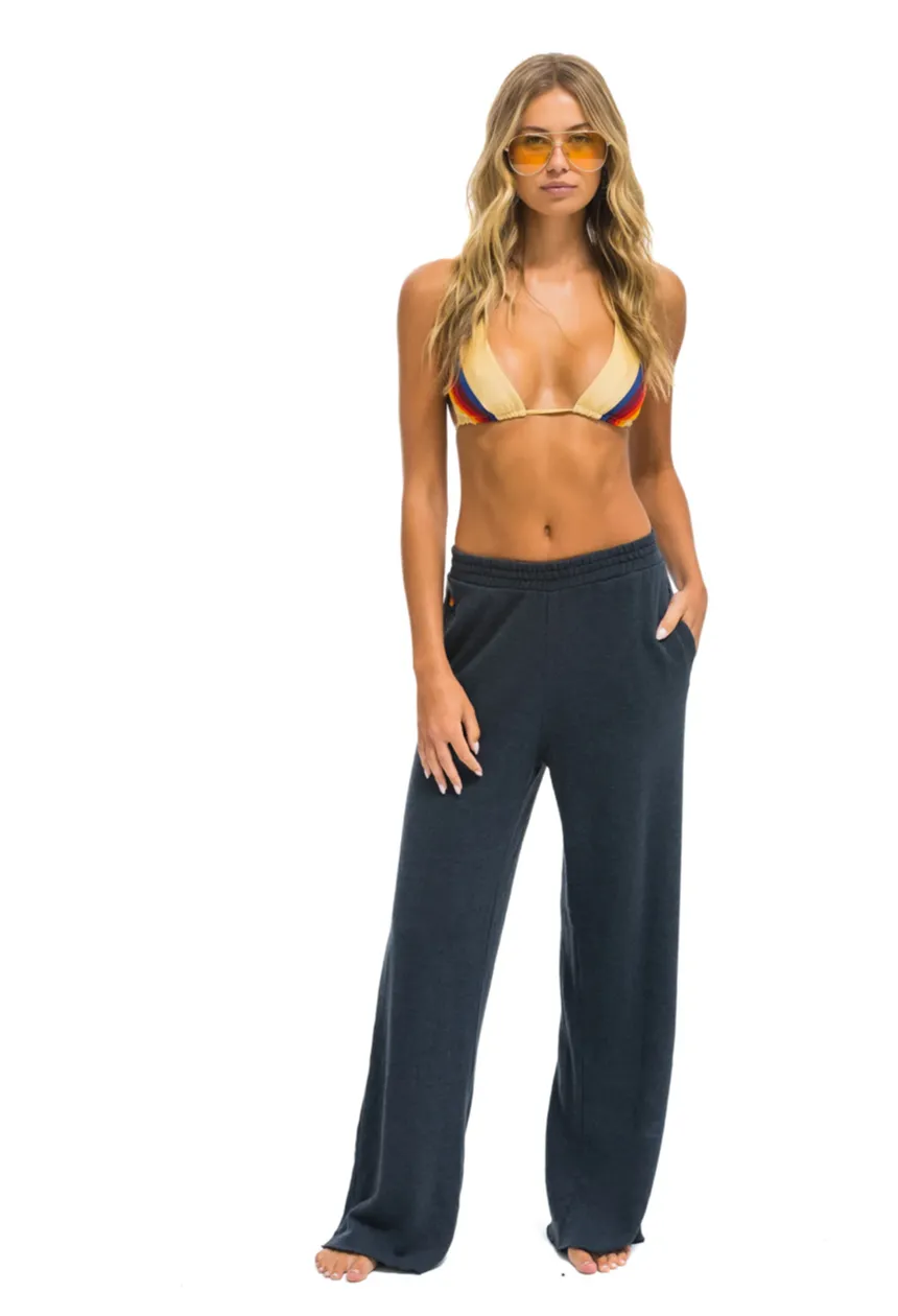 AVIATOR NATION WIDE LEG POCKET SWEATPANTS - CHARCOAL