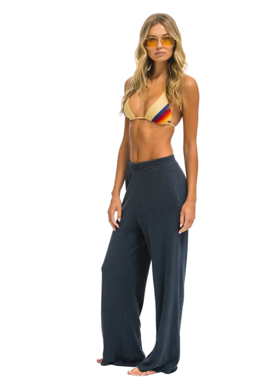 AVIATOR NATION WIDE LEG POCKET SWEATPANTS - CHARCOAL