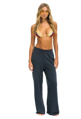 AVIATOR NATION WIDE LEG POCKET SWEATPANTS - CHARCOAL