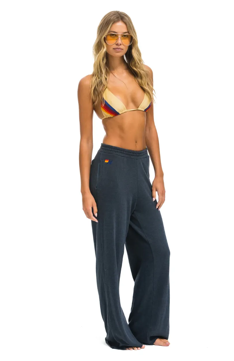AVIATOR NATION WIDE LEG POCKET SWEATPANTS - CHARCOAL