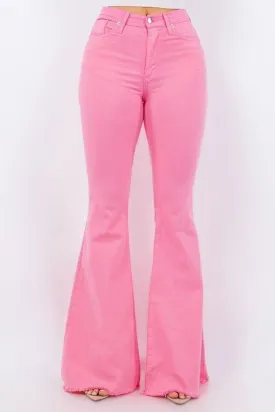 Bell Bottom Jean in Pink Inseam 32
