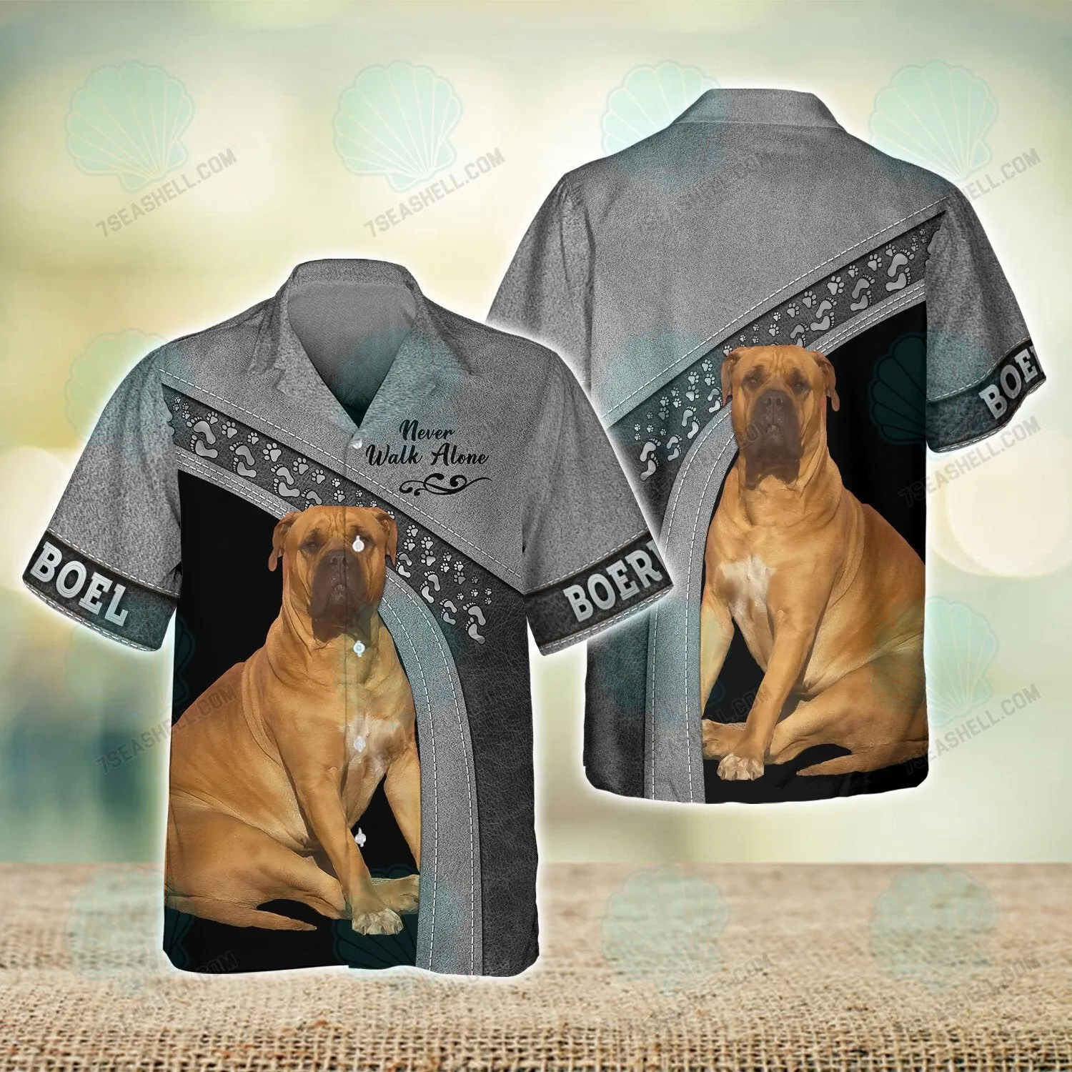 Boerboel Never Walk Alone 3D Full Print Shirts, Christmas Dog Memorial Gifts for loss of Dog