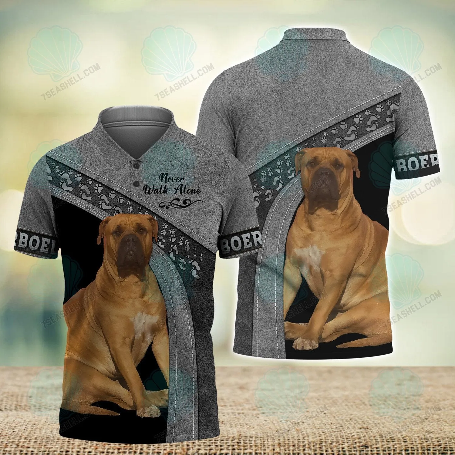 Boerboel Never Walk Alone 3D Full Print Shirts, Christmas Dog Memorial Gifts for loss of Dog