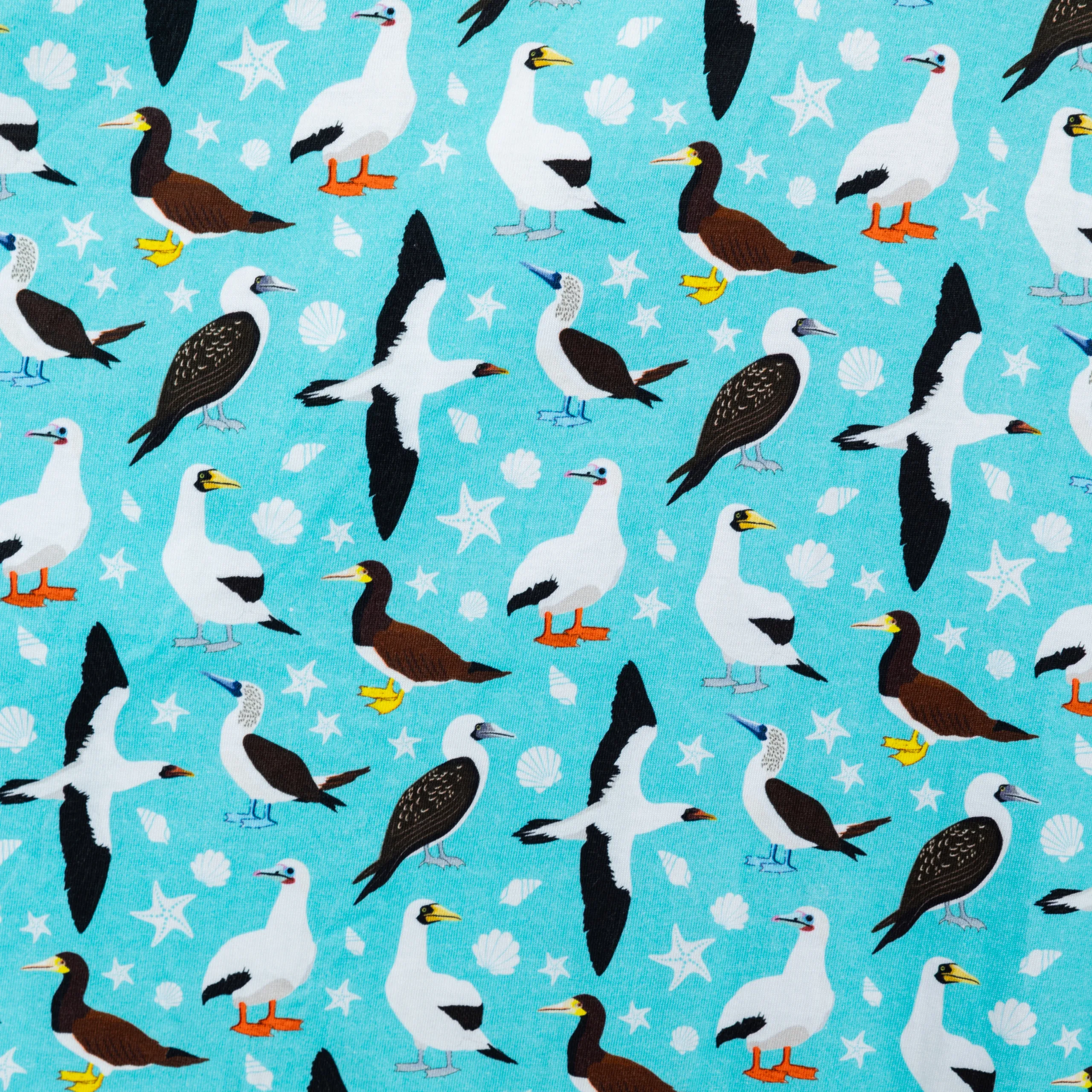 Booby Birds A-Line Dress (With Waist Seam)