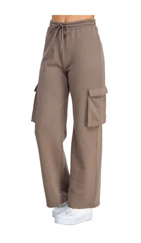 Cargo style straight leg sweatpants *2 COLORS*