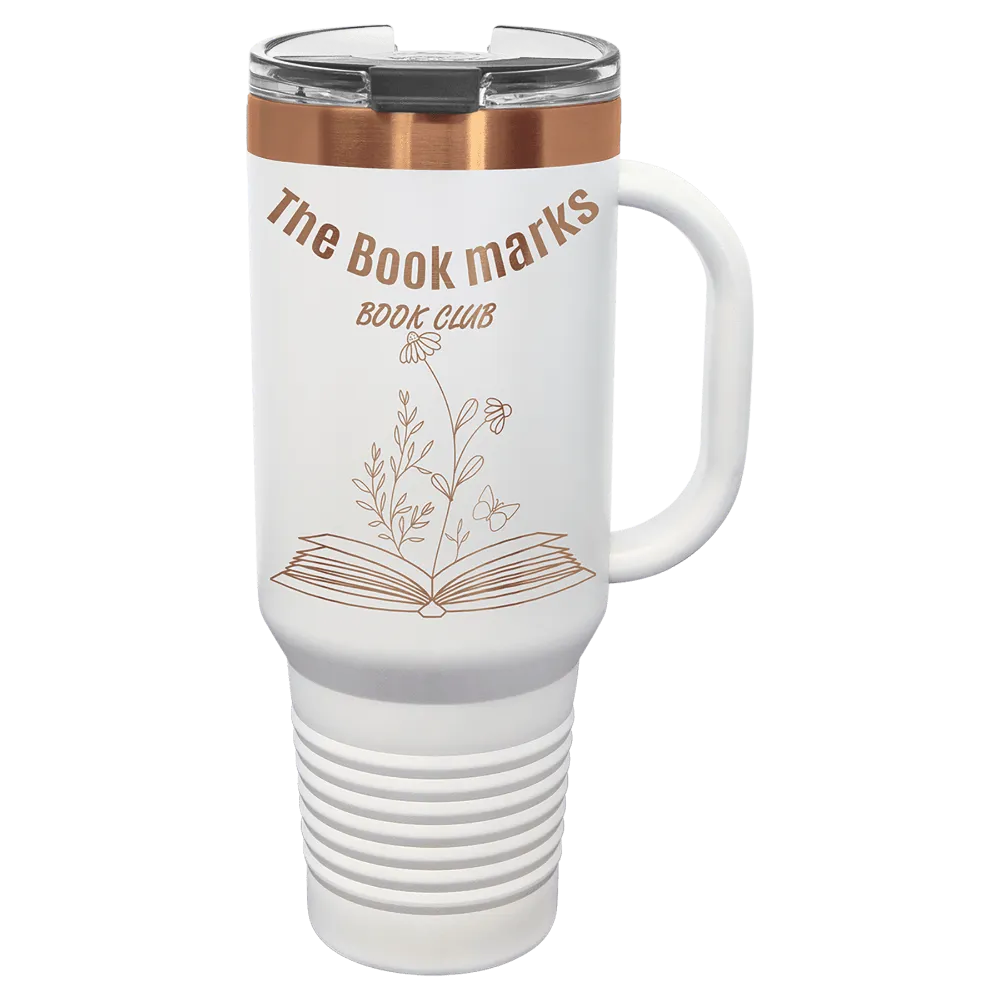 Copper-Ion Plated Polar Camel 40 oz. Travel Mug with Handle, Straw Included