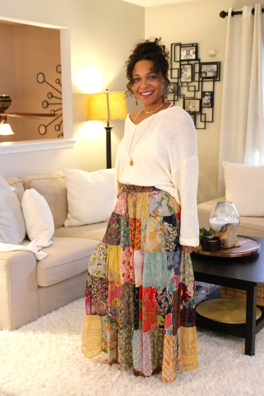 Crinkled Western Skirt