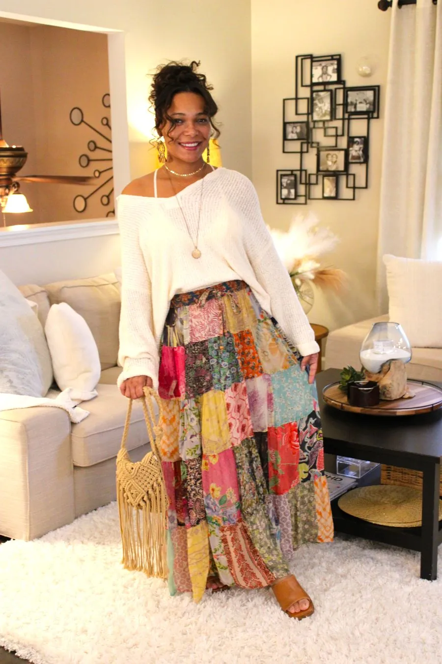 Crinkled Western Skirt