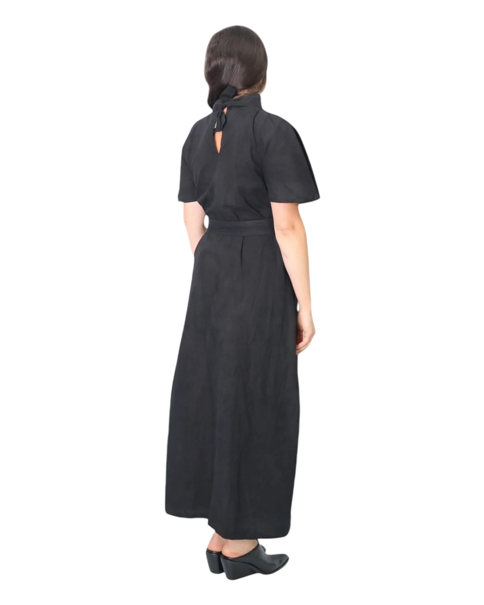 Distressed Cotton A-line Dress