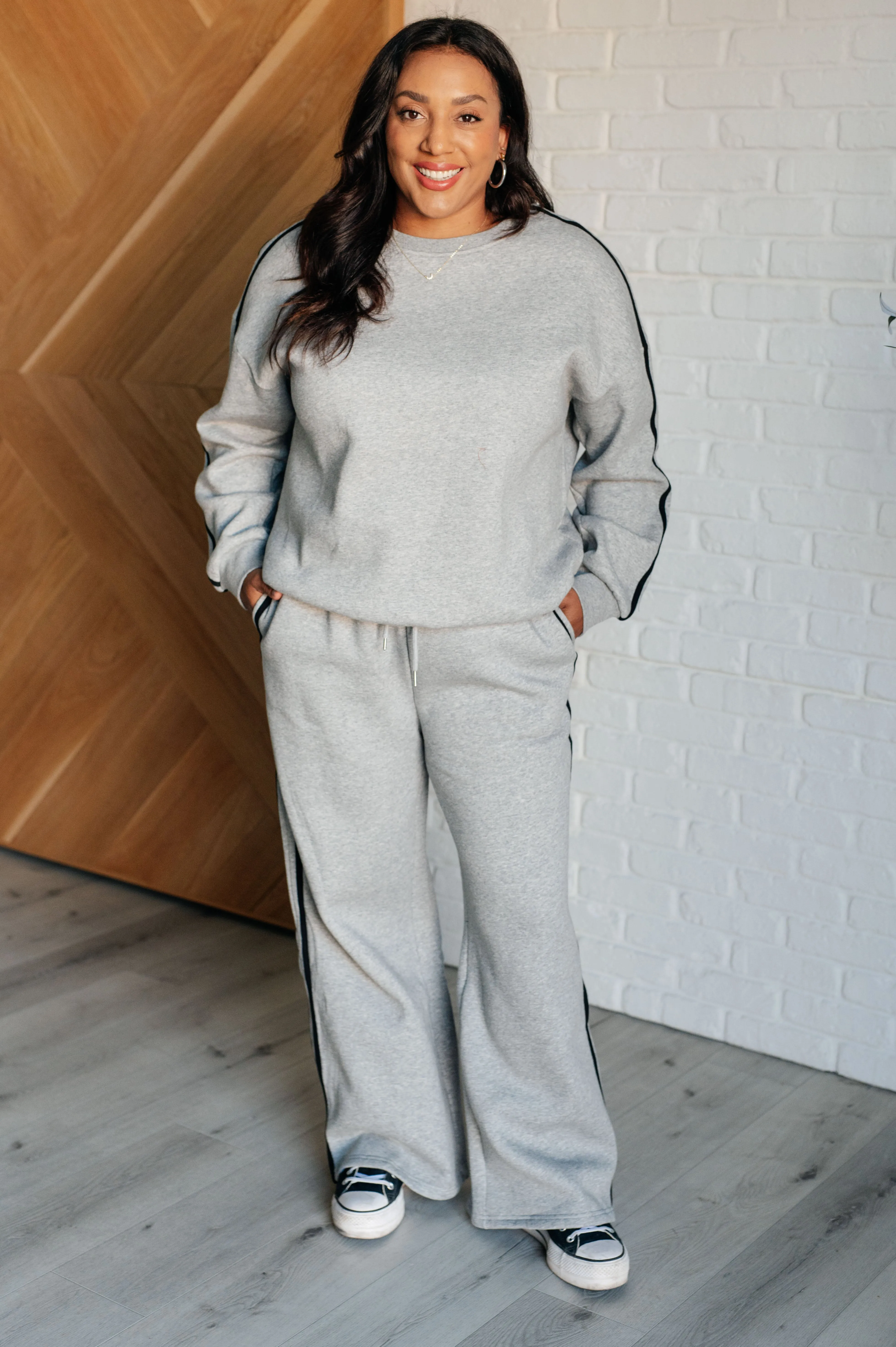 Don't Get Stuck Stripe Detail Sweatpants - 11/14