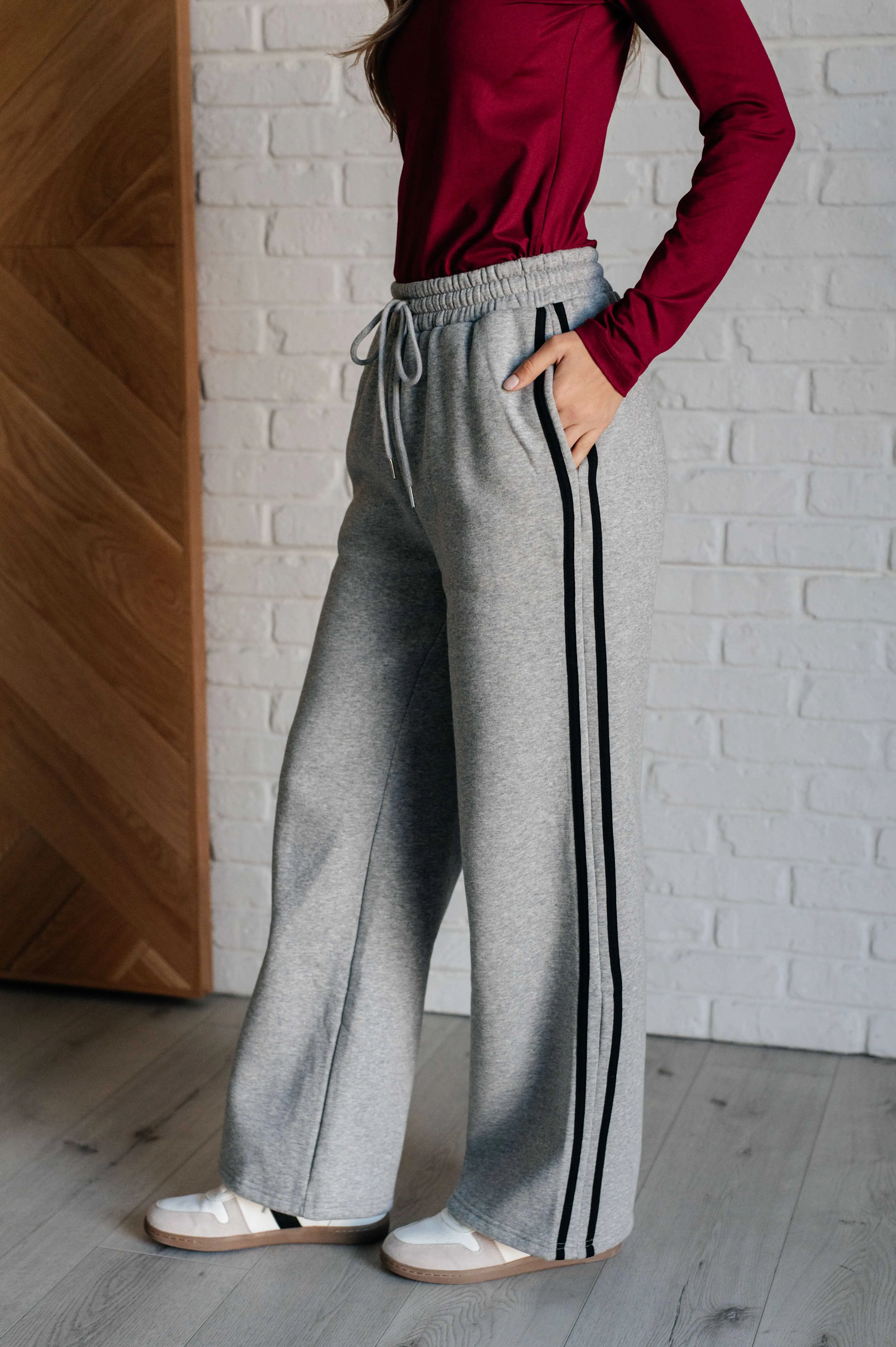 Don't Get Stuck Stripe Detail Sweatpants - 11/14