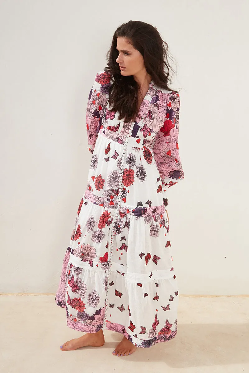 Dynasty Maxi Dress in Pink