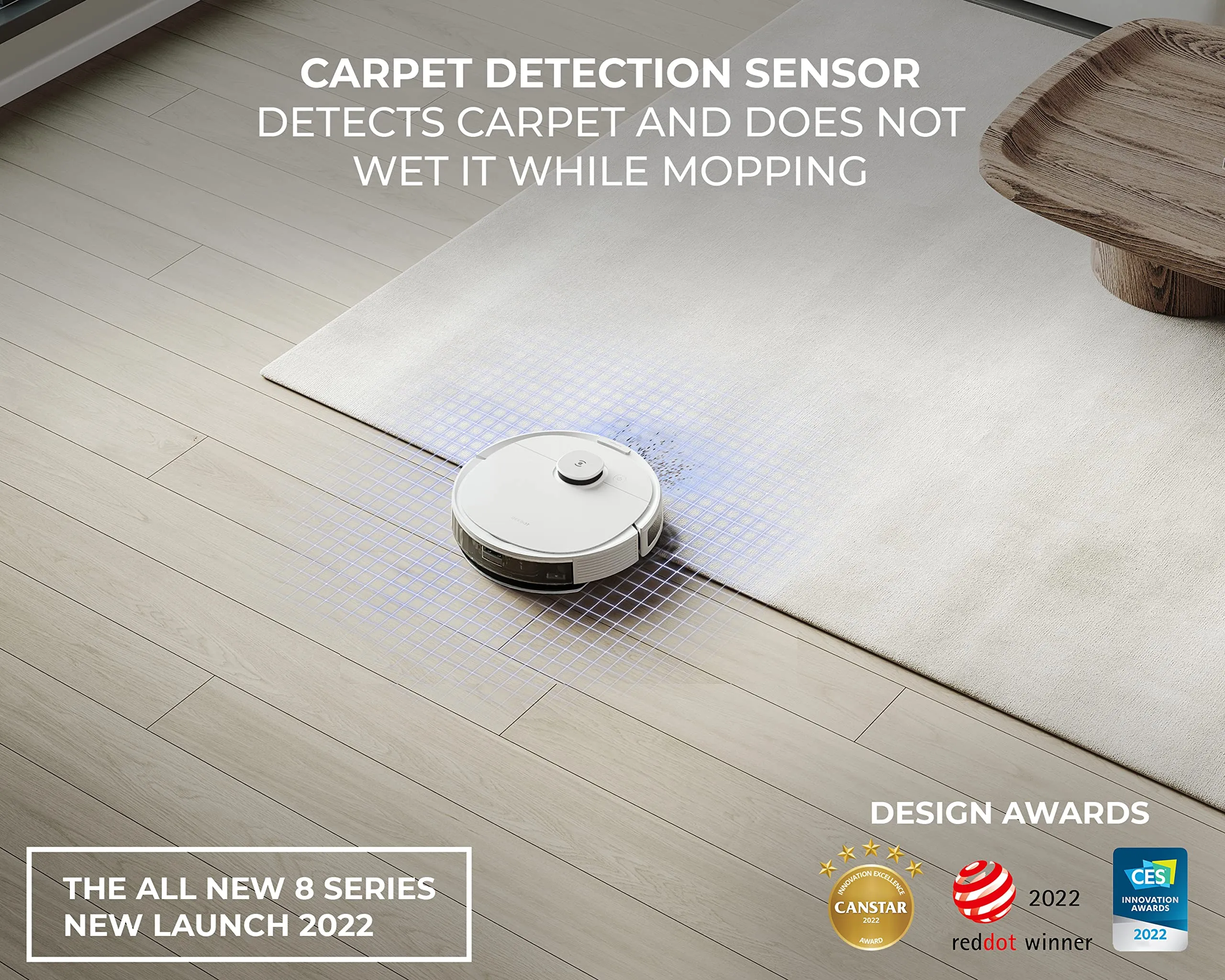 ECOVACS DEEBOT N8 PLUS 2-in-1 Robot Vacuum Cleaner, 2022 New Launch, Most Powerful Suction, Covers 2000  Sq. Ft in One Charge, Advanced dToF Technology with OZMO Mopping (DEEBOT N8 PLUS) - White