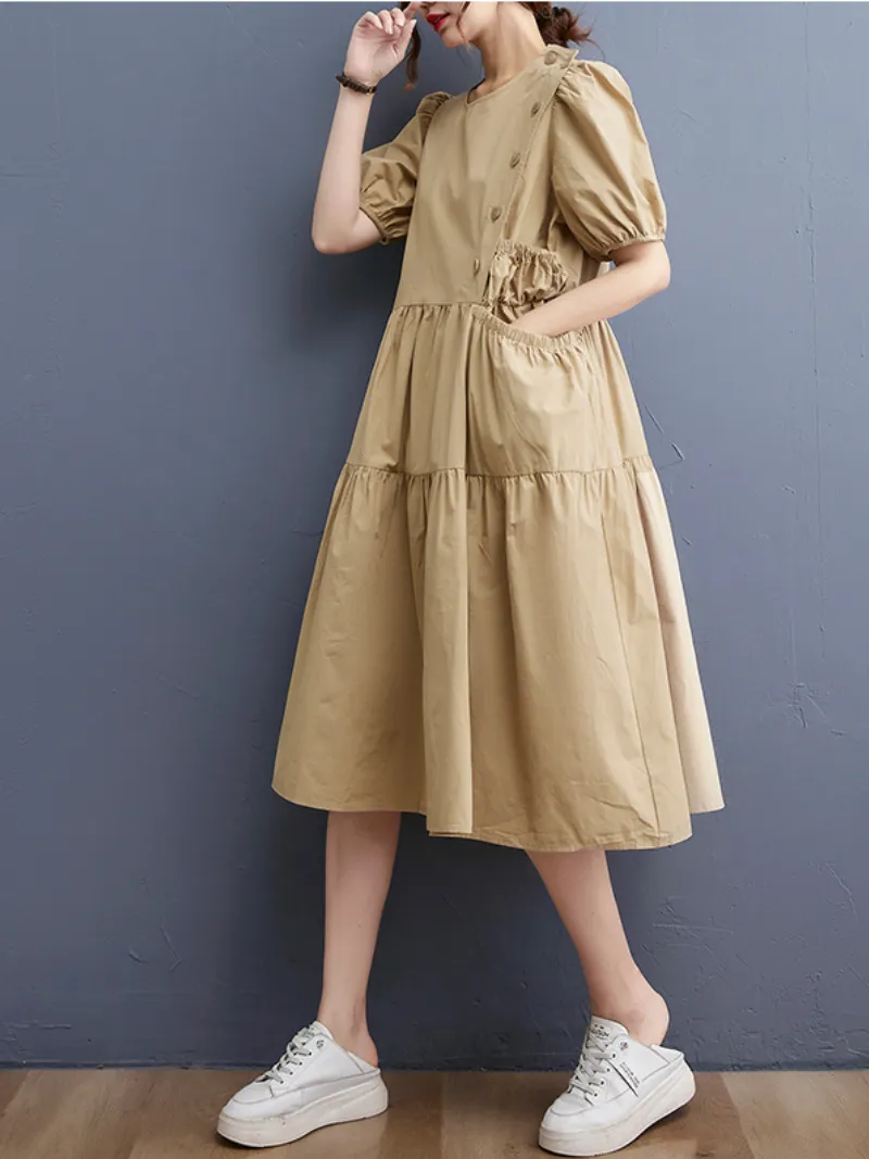 Everybody Love Round Neck Loose A-line Dress