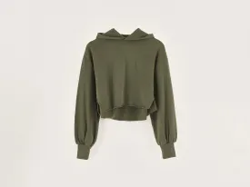 Felico cropped hoodie (242 / G / MOSS)