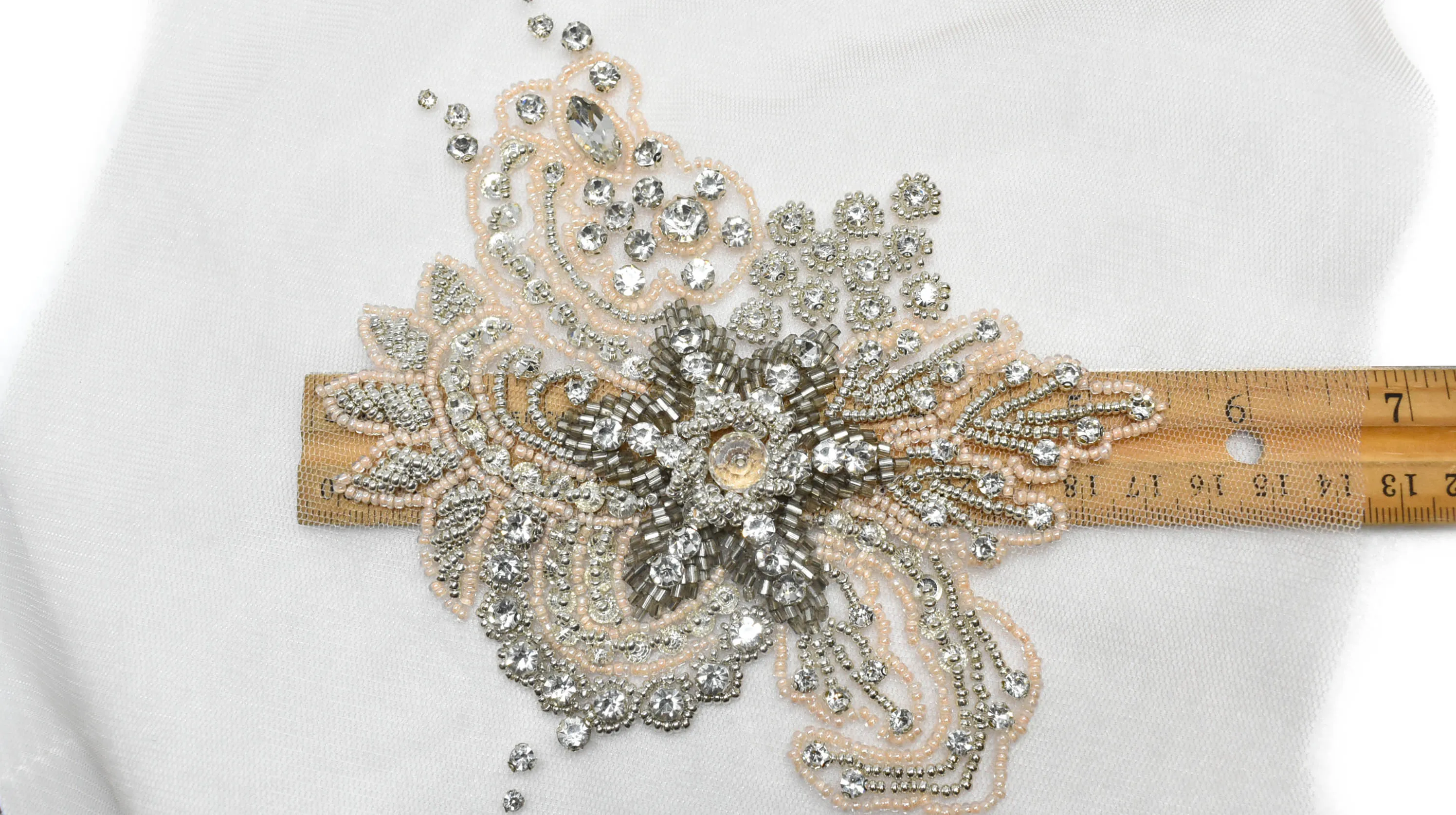Floral Pink Organza Applique