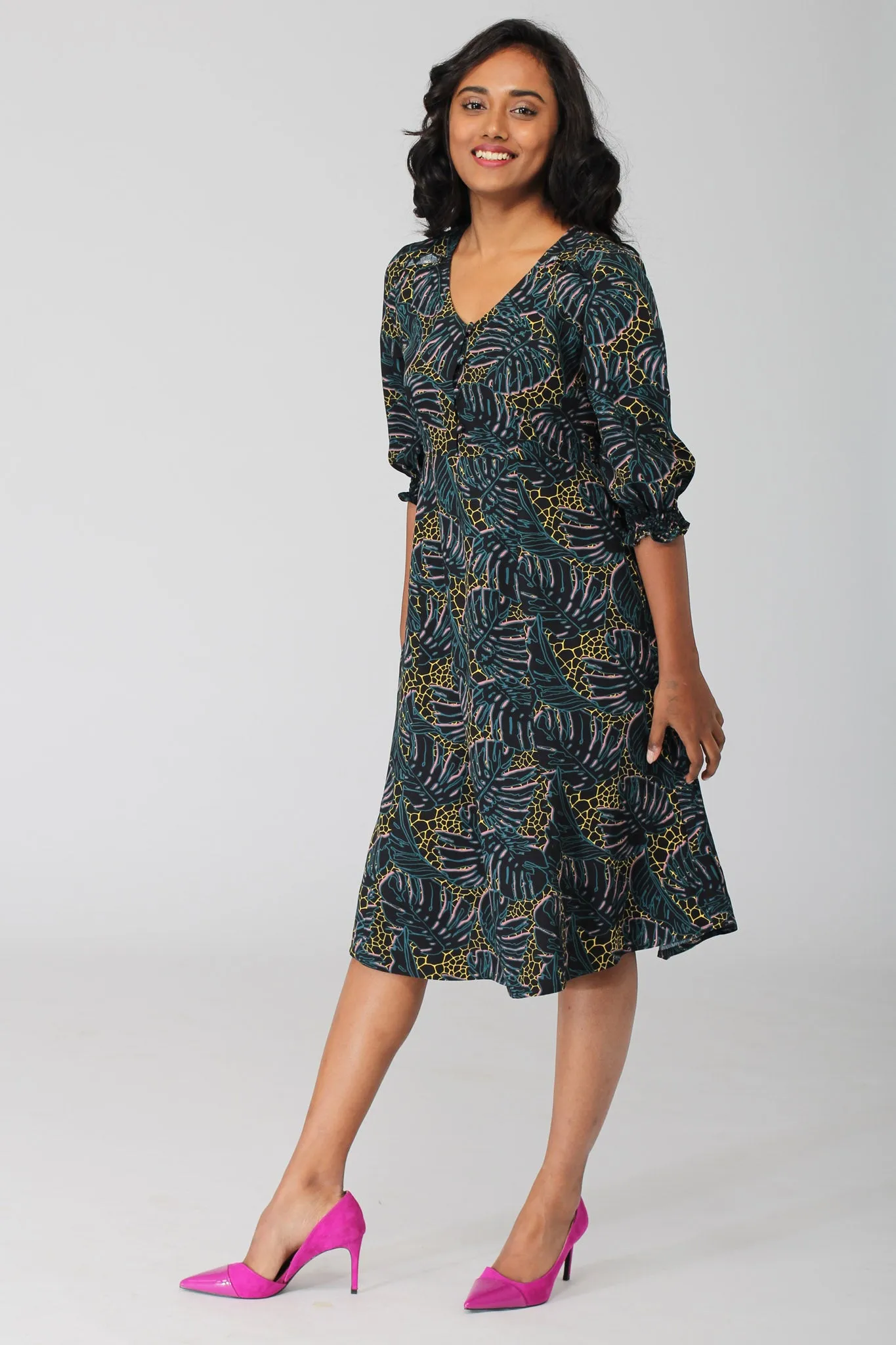 Flores A Line Dress
