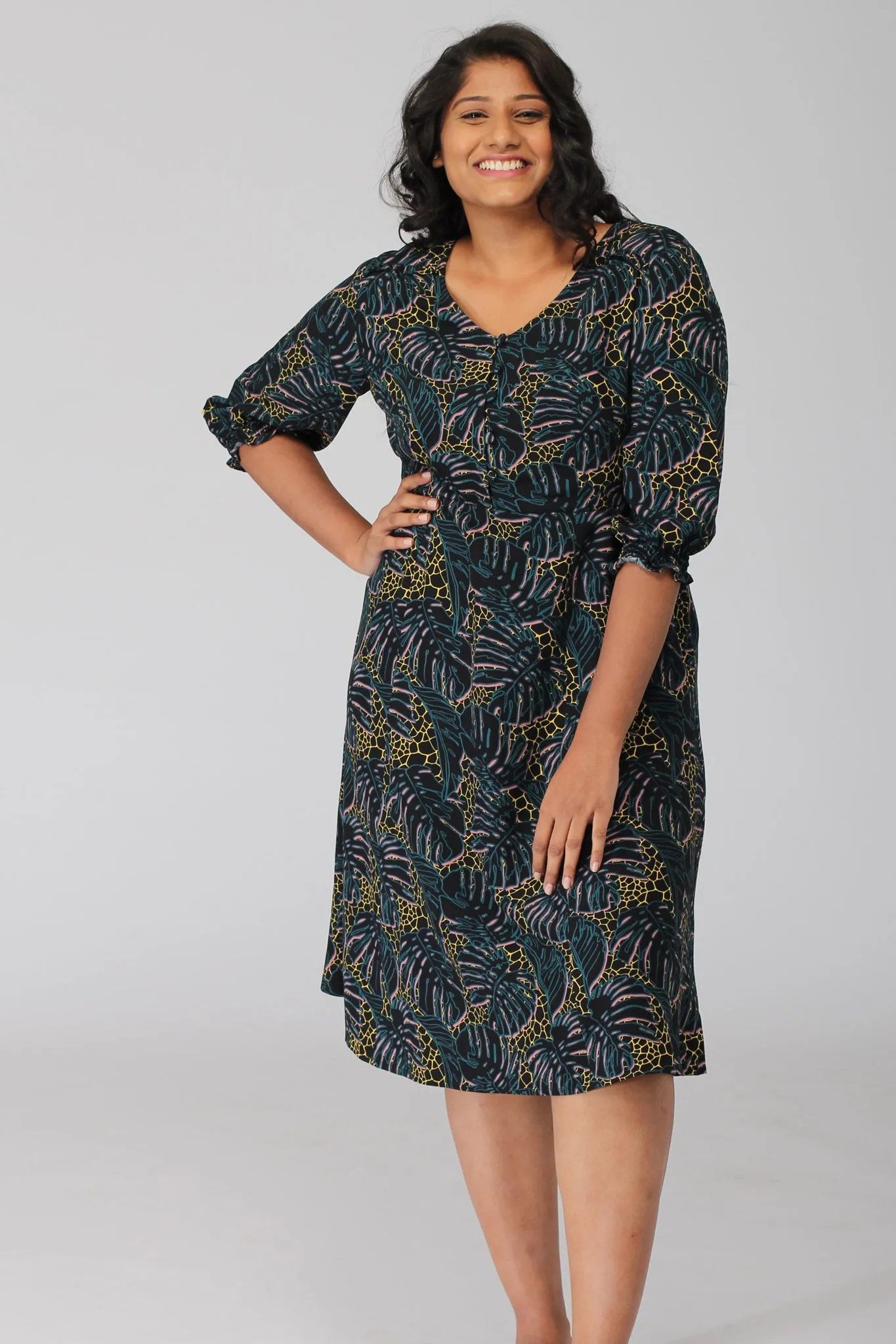 Flores A Line Dress