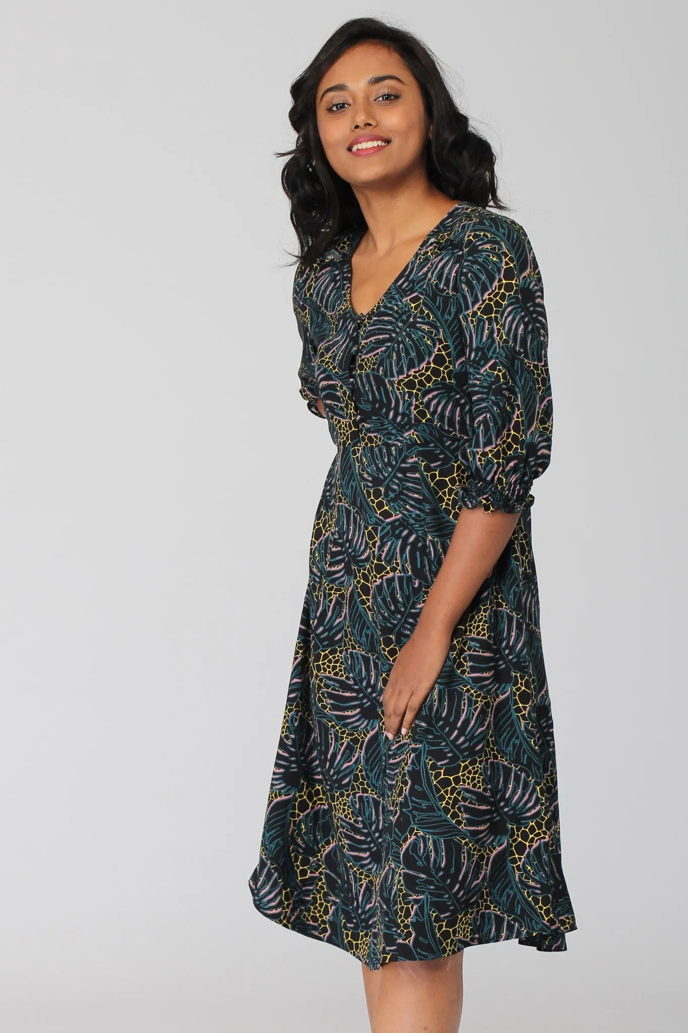 Flores A Line Dress