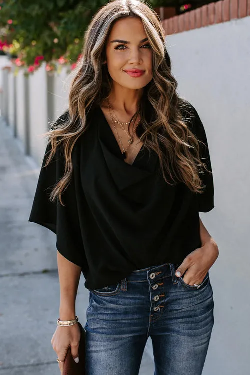 Lift My Spirits V-Neckline Short Sleeve Top - 3 Colors