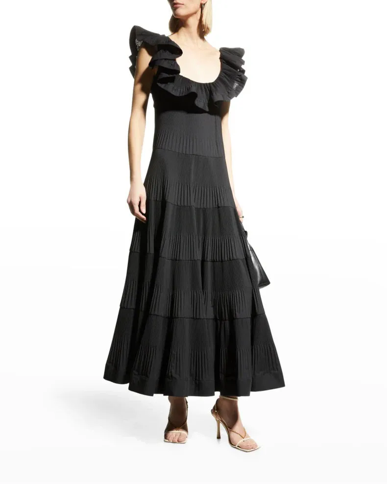 MEIMEIJ - OFF THE SHOULDER PLEATED MIDI DRESS