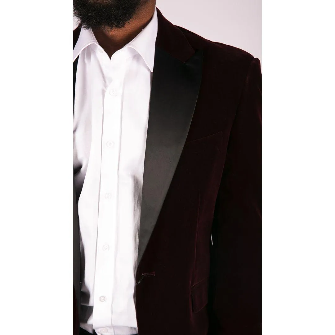 Mens Soft Velvet Black Navy 1 Button Dinner Jacket Tuxedo Blazer Smart Casual Fit