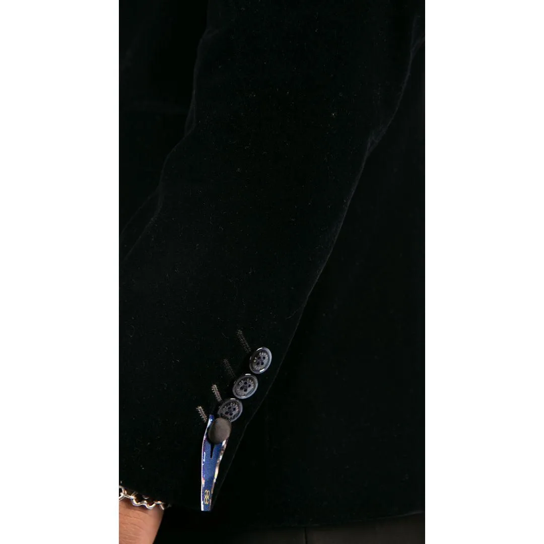 Mens Soft Velvet Black Navy 1 Button Dinner Jacket Tuxedo Blazer Smart Casual Fit