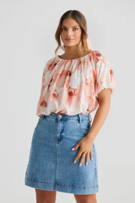 Off the Shoulder Blouse - Pink Orchid