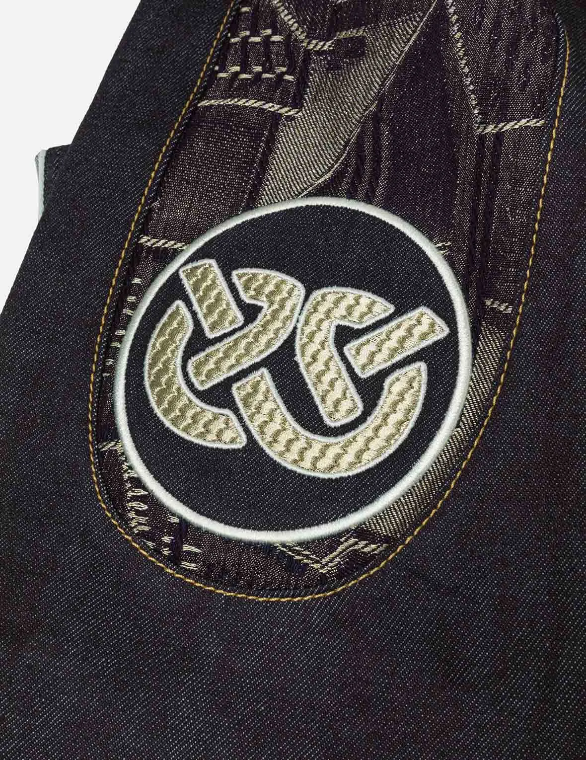 Patchwork Daicock Insert and Wheel Of Wisdom Embroidery Carrot Fit Jeans #2017