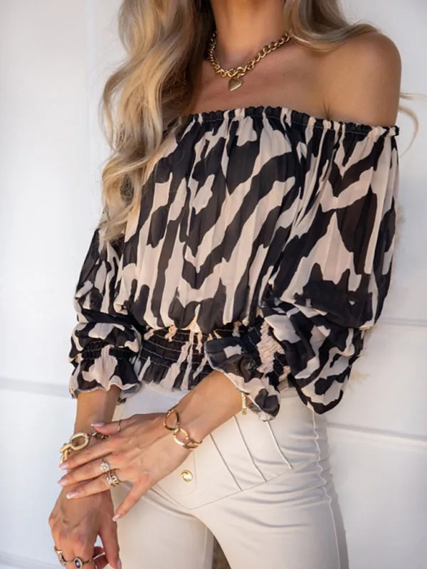 Printed Off The Shoulder Blouse