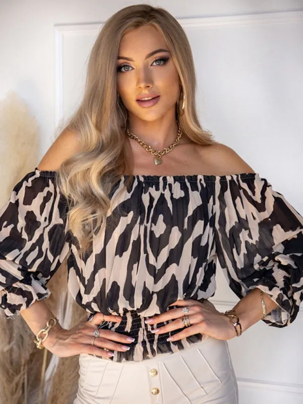 Printed Off The Shoulder Blouse