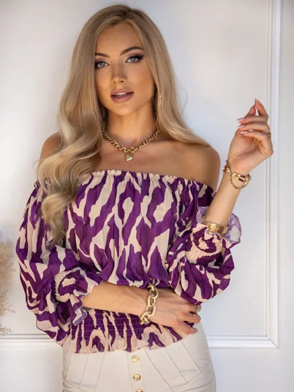 Printed Off The Shoulder Blouse