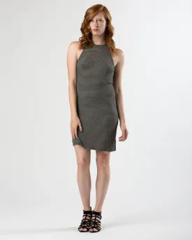 Project Social T Black/Taupe Striped Open-Back Dress
