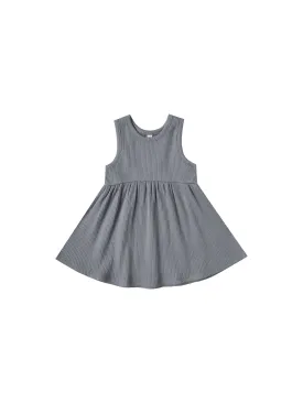 Quincy Mae Ribbed Tank Dress Washed Indigo