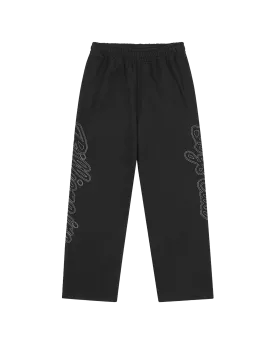 Script Logo Chainstitch Wide Leg Sweatpants