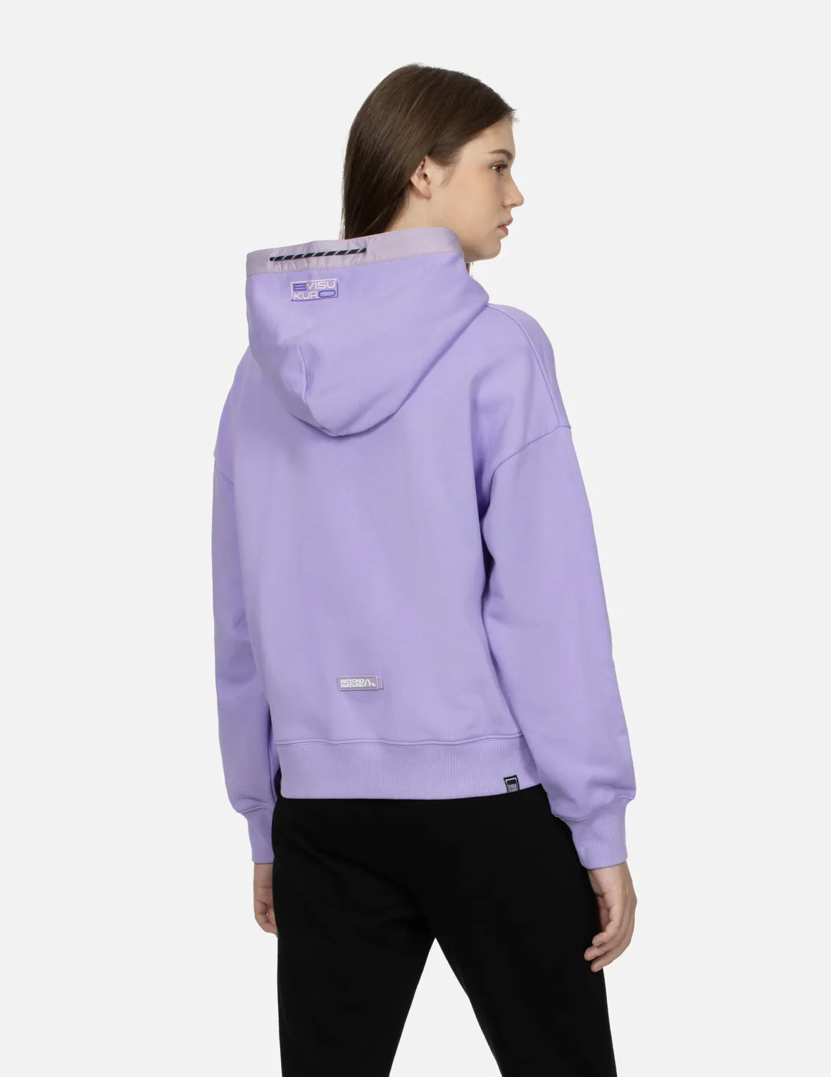 Seagull Print and Embroidery Loose Fit Hoodie