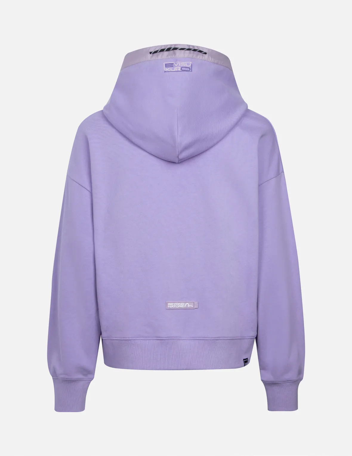 Seagull Print and Embroidery Loose Fit Hoodie