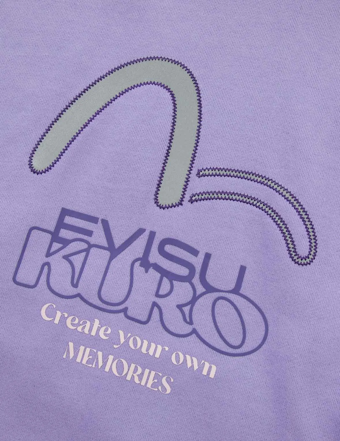 Seagull Print and Embroidery Loose Fit Hoodie