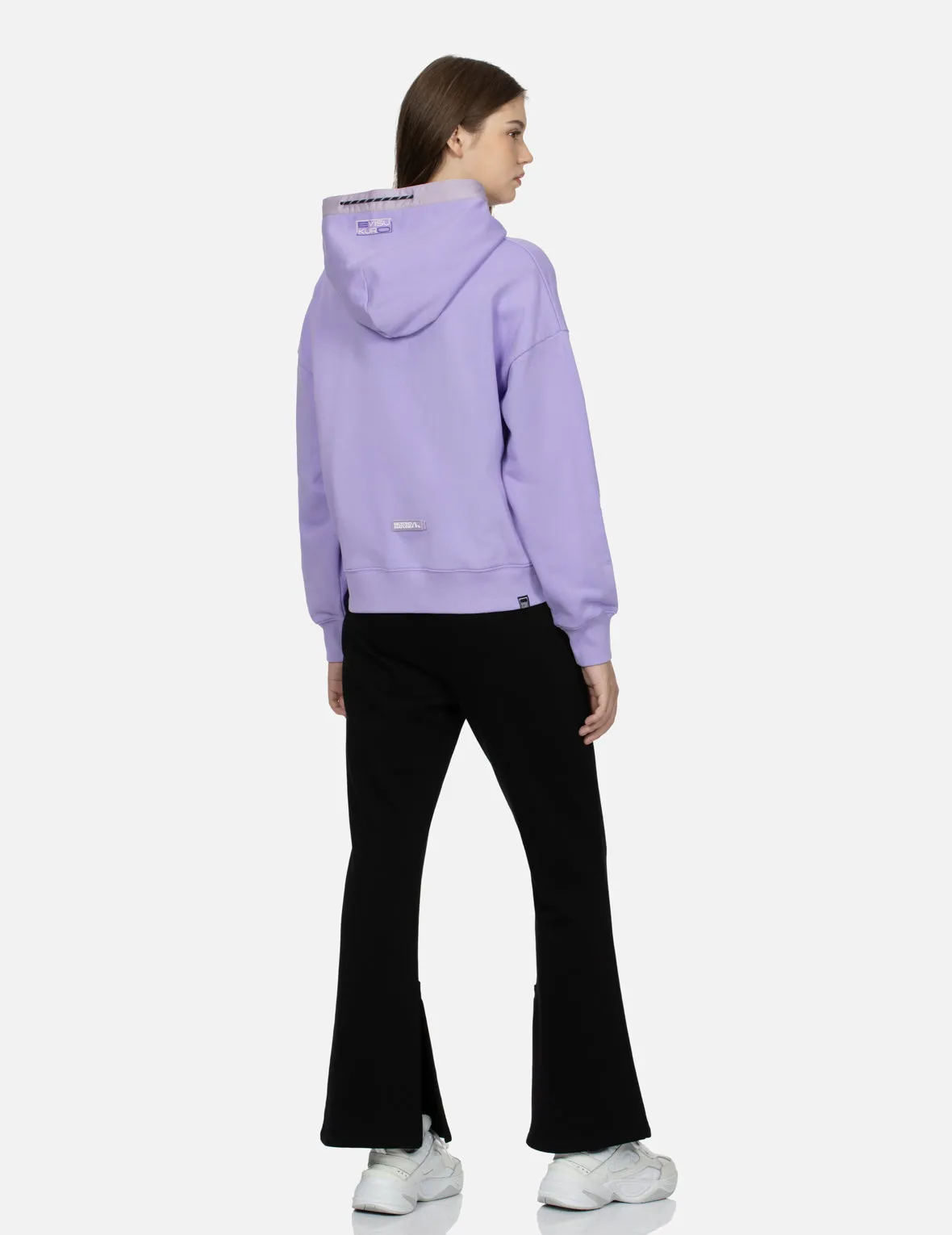 Seagull Print and Embroidery Loose Fit Hoodie