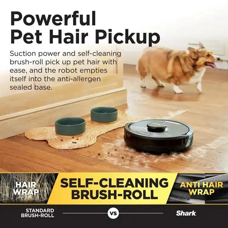 Shark RV2620WAUK 1.8 Litre Dust Capacity Self-Emptying Robot Vacuum Cleaner